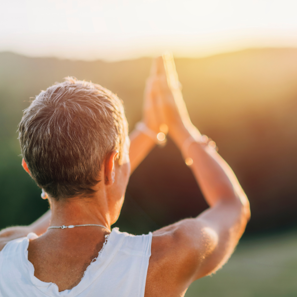 Intuition. A woman practicing mindfulness, reaffirming her inner strengths, using her intuition for guidance