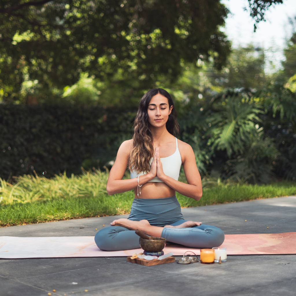 Woman Meditating Outdoors