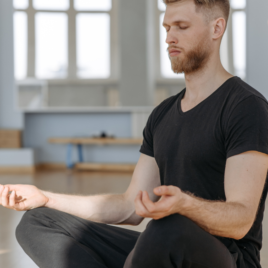 Bearded Man Doing Yoga⁠