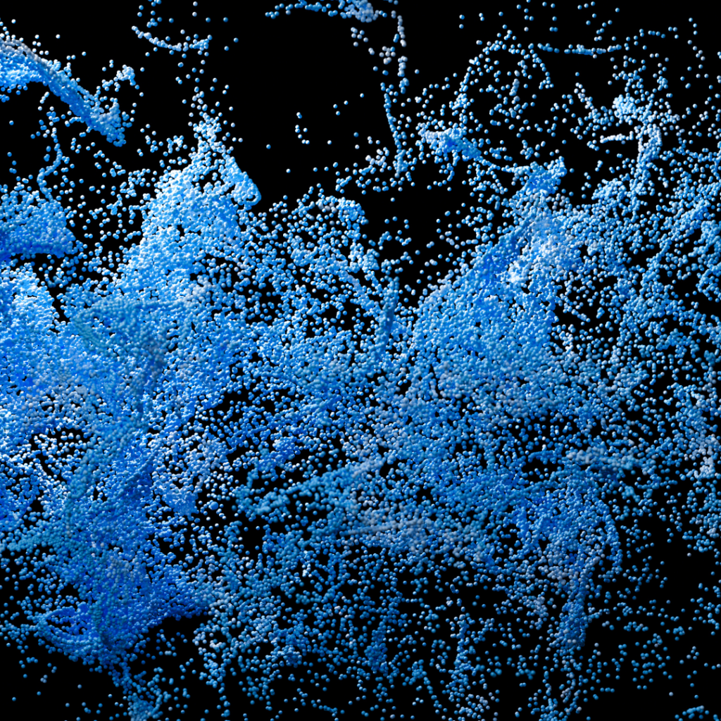 Abstract glowing particles